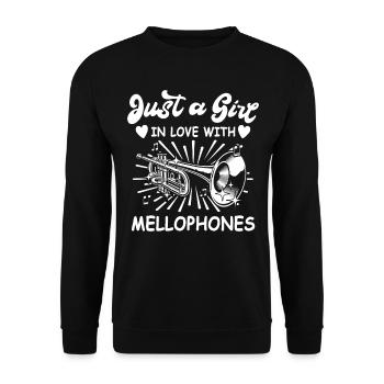 Mellophonist - Unisex Sweatshirt - black - Front - Alina (178cm) & Michal (187cm)