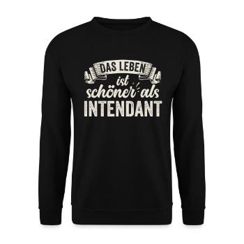 Intendant Theater Oper Kultur Veranstaltung Arbeit - Unisex Pullover - Schwarz - Vorne - Alina (178cm) & Michal (187cm)