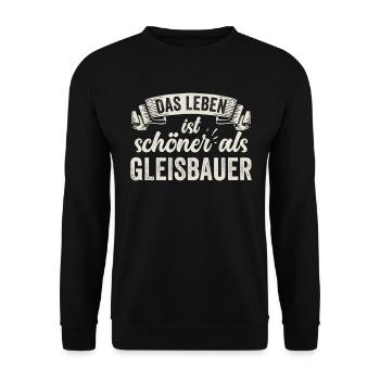 Lustige Gleibauer Gleibauerei Spaß Unterhaltung - Unisex Pullover - Schwarz - Vorne - Alina (178cm) & Michal (187cm)