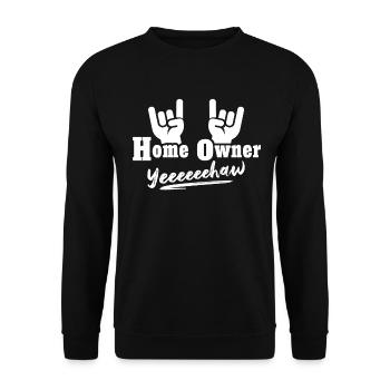 Homeowner - Unisex Sweatshirt - black - Front - Alina (178cm) & Michal (187cm)