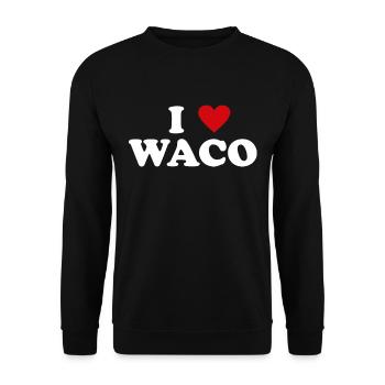 Herz USA Stadt - Ich Liebe Waco - Unisex Pullover - Schwarz - Vorne - Alina (178cm) & Michal (187cm)