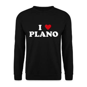 Herz USA Stadt - Ich Liebe Plano - Unisex Pullover - Schwarz - Vorne - Alina (178cm) & Michal (187cm)