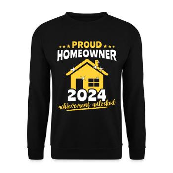 Homeowners 2024 Home Purchase - Unisex Sweatshirt - black - Front - Alina (178cm) & Michal (187cm)