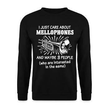 Mellophone Mellophone Player Mellophonium - Unisex Sweatshirt - black - Front - Alina (178cm) & Michal (187cm)