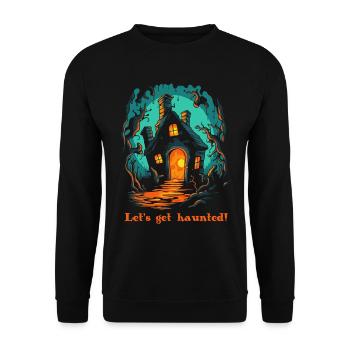 Une cabane hantée dans les bois pour Halloween - Sweat-shirt Unisexe - noir - Devant - Alina (178cm) & Michal (187cm)