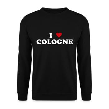 Cœur de la ville d’Allemagne - J’aime Cologne - Sweat-shirt Unisexe - noir - Devant - Alina (178cm) & Michal (187cm)