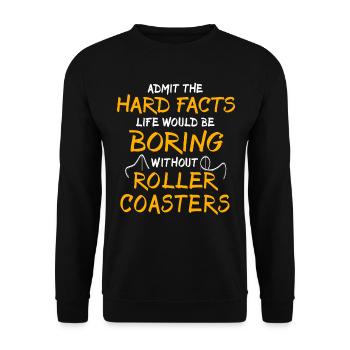 Roller Coaster Amusement Park Roller Coaster Lovers - Unisex Sweatshirt - black - Front - Alina (178cm) & Michal (187cm)