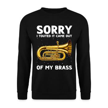 Mellophone Musician Mellophonist - Unisex Sweatshirt - black - Front - Alina (178cm) & Michal (187cm)