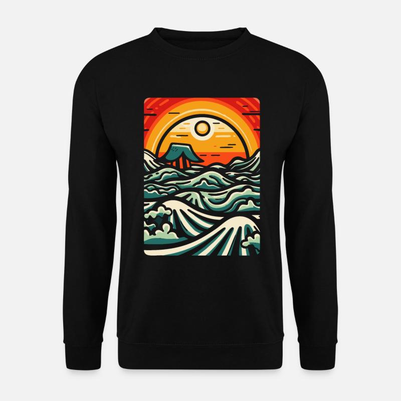 Holzschnitt Natur - Unisex Pullover - Schwarz