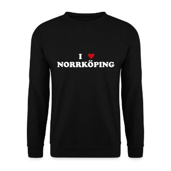 Coeur de la ville de Suède - J’adore Norrköping - Sweat-shirt Unisexe - noir - Devant - Alina (178cm) & Michal (187cm)