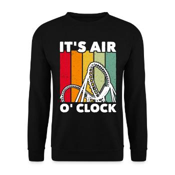 Achterbahn Roller Coaster - Unisex Sweatshirt - black - Front - Alina (178cm) & Michal (187cm)