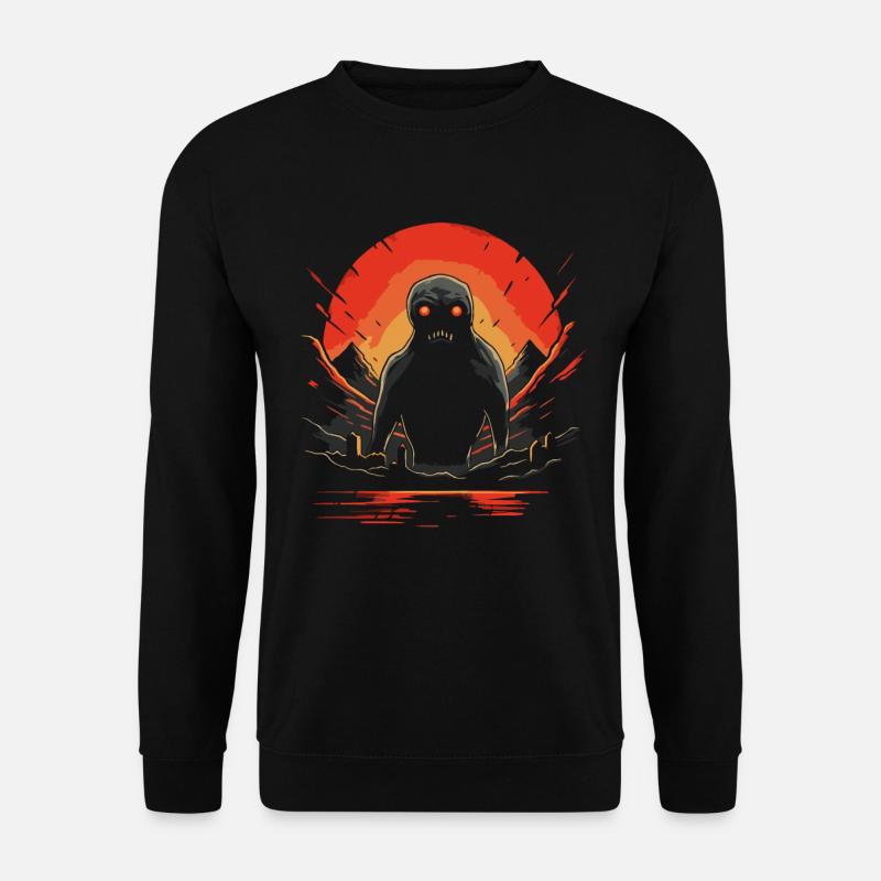 Berge Monster Horror - Unisex Pullover - Schwarz