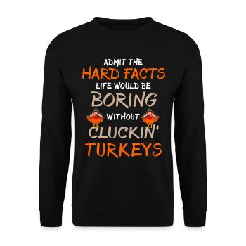 Dinde Thanksgiving - Sweat-shirt Unisexe - noir - Devant - Alina (178cm) & Michal (187cm)