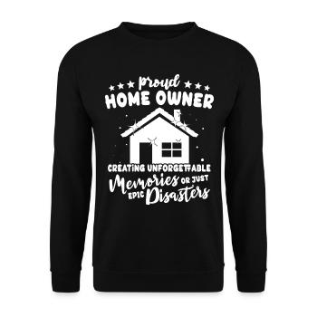 Homeowner - Unisex Sweatshirt - black - Front - Alina (178cm) & Michal (187cm)