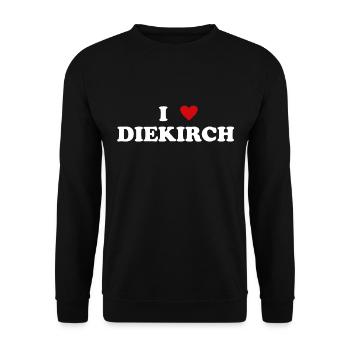 Heart of Luxembourg City - I love Diekirch - Unisex Sweatshirt - black - Front - Alina (178cm) & Michal (187cm)