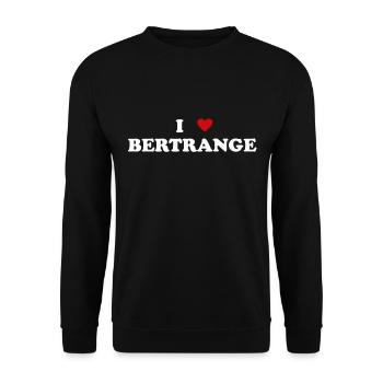 Heart of Luxembourg City - I love Bertrange - Unisex Sweatshirt - black - Front - Alina (178cm) & Michal (187cm)