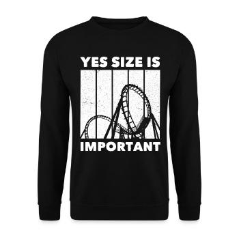 Roller Coaster Roller Coaster Rider - Unisex Sweatshirt - black - Front - Alina (178cm) & Michal (187cm)