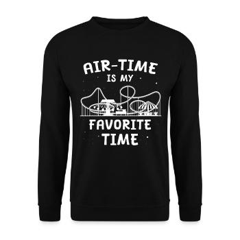 Roller Coaster Roller Coaster Rider - Unisex Sweatshirt - black - Front - Alina (178cm) & Michal (187cm)
