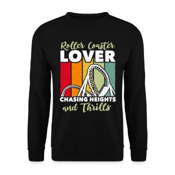 Montagnes russes Amateurs de montagnes russes - Sweat-shirt Unisexe - noir - Devant - Alina (178cm) & Michal (187cm)