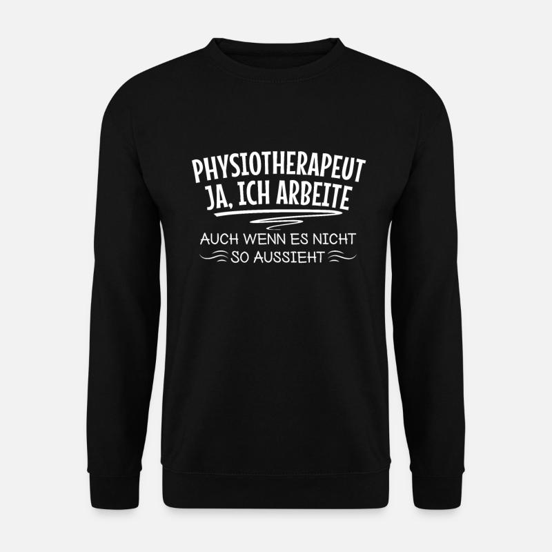 Lustige Physiotherapeut Physiotherapie Gesundheit - Unisex Pullover - Schwarz