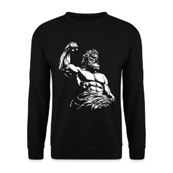 Fight for Freedom and Greek Gods - Unisex Sweatshirt - black - Front - Alina (178cm) & Michal (187cm)