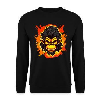 Un singe fort - Sweat-shirt Unisexe - noir - Devant - Alina (178cm) & Michal (187cm)