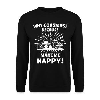 Roller coaster - Unisex Sweatshirt - black - Front - Alina (178cm) & Michal (187cm)