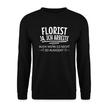 Lustige Blumen Pflanzen Sprüche Dekoration Garten - Unisex Pullover - Schwarz - Vorne - Alina (178cm) & Michal (187cm)