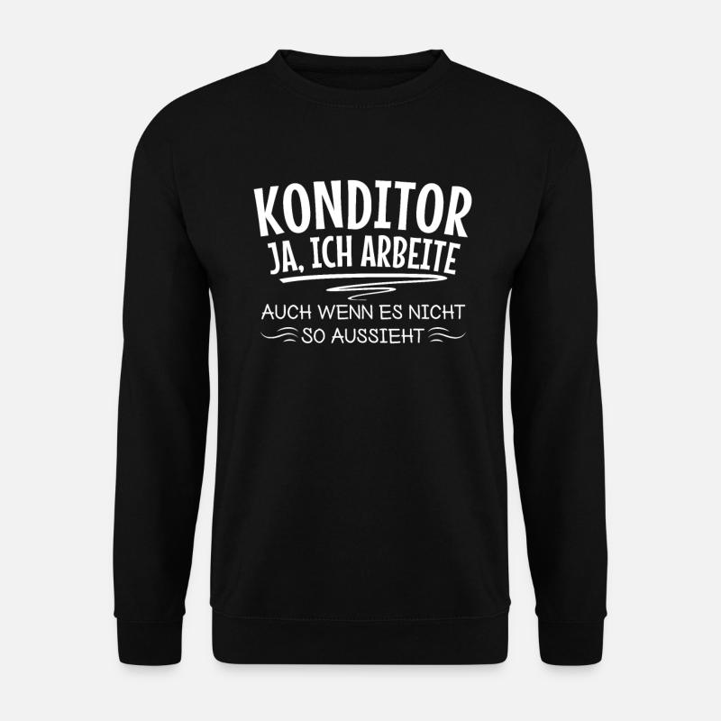 Lustige Kuchen Torten Sprüche Backen Süßigkeiten - Unisex Pullover - Schwarz
