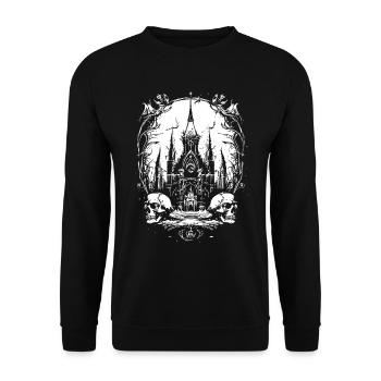 Hell Horror: House of Skulls - Unisex Sweatshirt - black - Front - Alina (178cm) & Michal (187cm)
