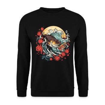 Comme un poisson dans la mer - Sweat-shirt Unisexe - noir - Devant - Alina (178cm) & Michal (187cm)