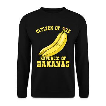 Citizens of the Republic of Bananas - Unisex Sweatshirt - black - Front - Alina (178cm) & Michal (187cm)