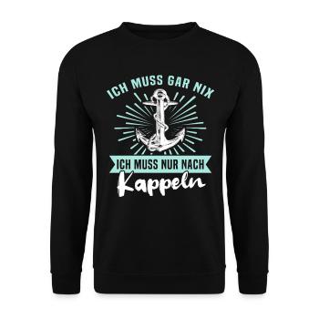 Kappeln Sprüche - Unisex Pullover - Schwarz - Vorne - Alina (178cm) & Michal (187cm)