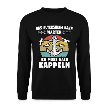 Kappeln Sprüche - Unisex Pullover - Schwarz - Vorne - Alina (178cm) & Michal (187cm)