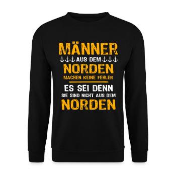 Norden Mann Nordener Männer - Unisex Pullover - Schwarz - Vorne - Alina (178cm) & Michal (187cm)