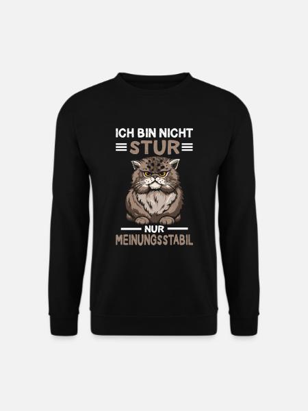 Katze Kätzchen Katzenliebhaber Spruch - Unisex Pullover - Schwarz
