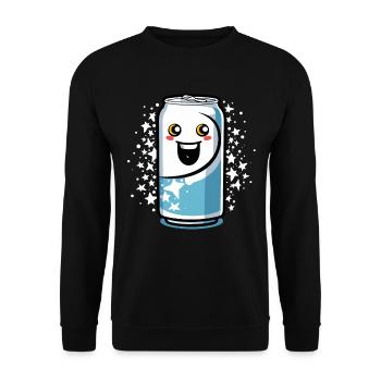 Cheerful Lemonade Can - Unisex Sweatshirt - black - Front - Alina (178cm) & Michal (187cm)