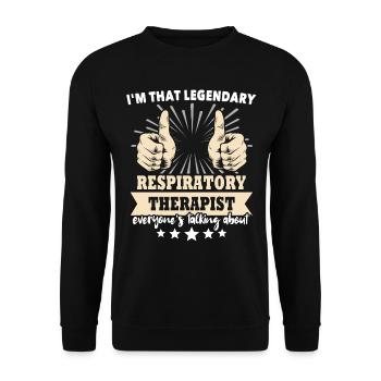 Respiratory Therapist Lung Breathing - Unisex Sweatshirt - black - Front - Alina (178cm) & Michal (187cm)