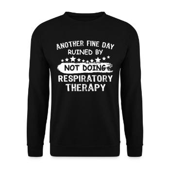 Respiratory Therapist Lung Breathing - Unisex Sweatshirt - black - Front - Alina (178cm) & Michal (187cm)
