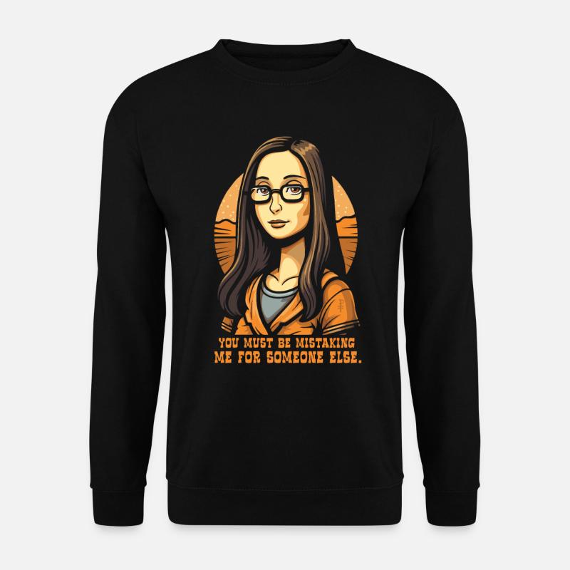 Modern Mona: Nerdy Science Lisa - Unisex Sweatshirt - black
