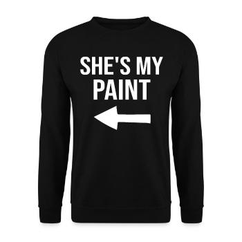 My Color My Canvas - Couple assorti - Sweat-shirt Unisexe - noir - Devant - Alina (178cm) & Michal (187cm)