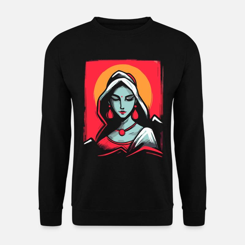 Traditionelle indische Frau - Unisex Pullover - Schwarz