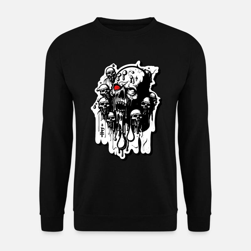 Zombie-Schädel und Totenköpfe - Unisex Pullover - Schwarz
