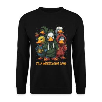 L’ornithorynque marche les canards de rue - Sweat-shirt Unisexe - noir - Devant - Alina (178cm) & Michal (187cm)