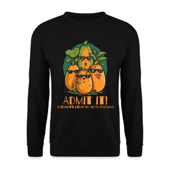 Avouez-le, nous sommes des papayes - Sweat-shirt Unisexe - noir - Devant - Alina (178cm) & Michal (187cm)