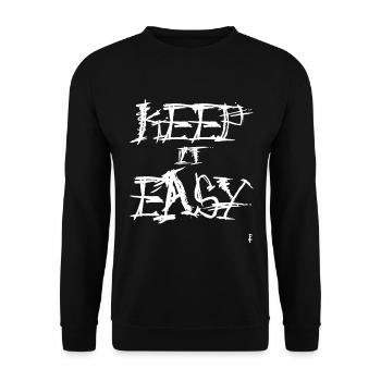 Restez simple - Sweat-shirt Unisexe - noir - Devant - Alina (178cm) & Michal (187cm)