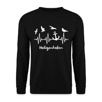 Heiligenhafen EKG Heiligenhafener - Unisex Pullover - Schwarz - Vorne - Alina (178cm) & Michal (187cm)