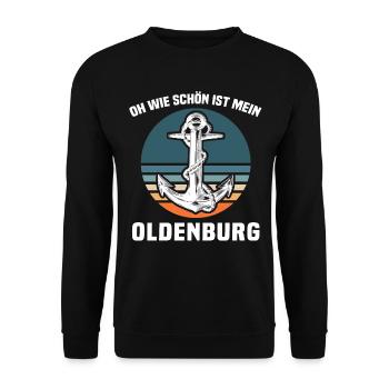 Oldenburg Sprüche Oldenburger - Unisex Pullover - Schwarz - Vorne - Alina (178cm) & Michal (187cm)