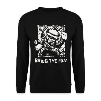 Bring the fun - Unisex Sweatshirt - black - Front - Alina (178cm) & Michal (187cm)