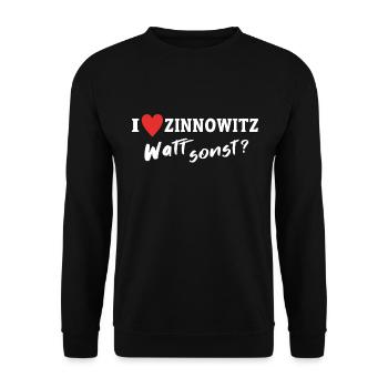Ich Liebe Zinnowitz - Unisex Pullover - Schwarz - Vorne - Alina (178cm) & Michal (187cm)